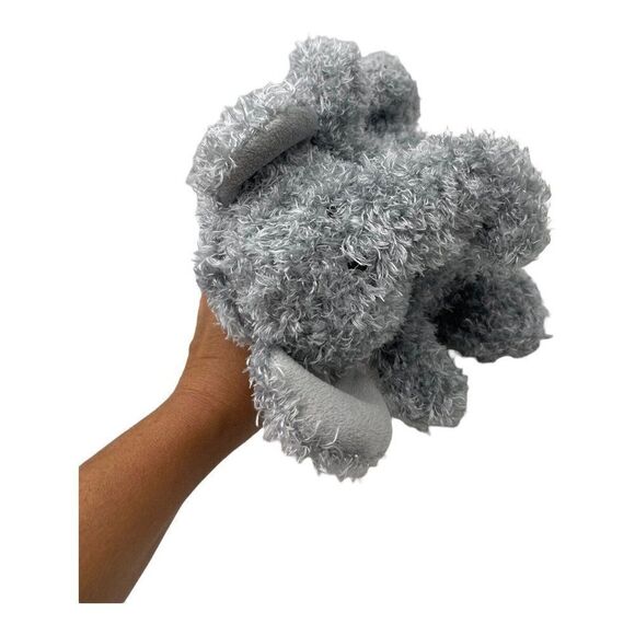 Stephan Baby Elephant Lovey Yellow Tummy attached Stomach Blanket Gray Plush - Picture 7 of 12